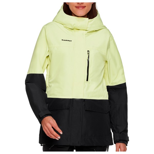 Mammut - Women's Fall Line Hardshell Thermo Hooded Jacket - Skijacke Gr L schwarz/gelb von mammut