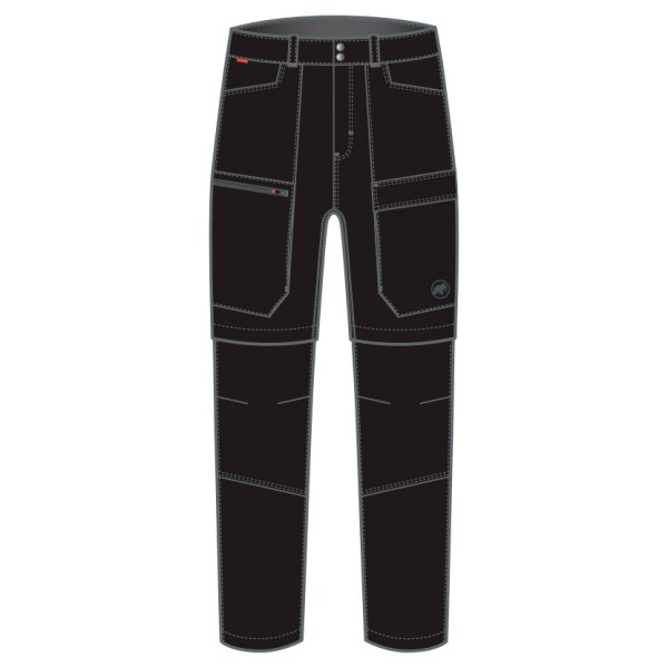 Mammut - Zinal Hybrid Zip Off Pants - Zip-Off-Hose Gr 48 - Short schwarz von mammut