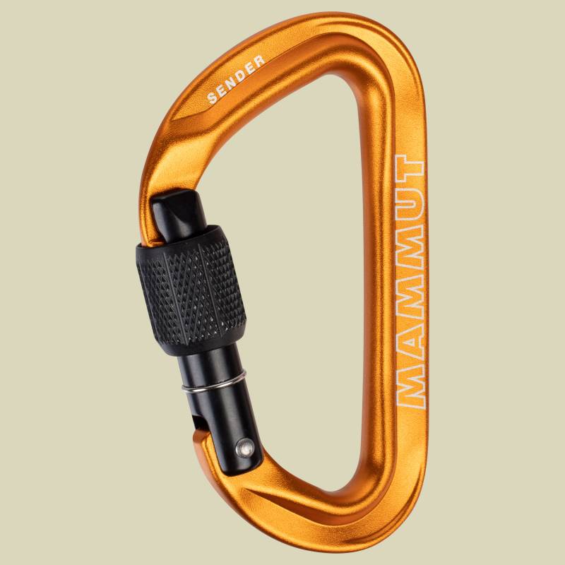 Sender Screwgate Carabiner Verschluss-System Screw Gate Farbe gold von mammut