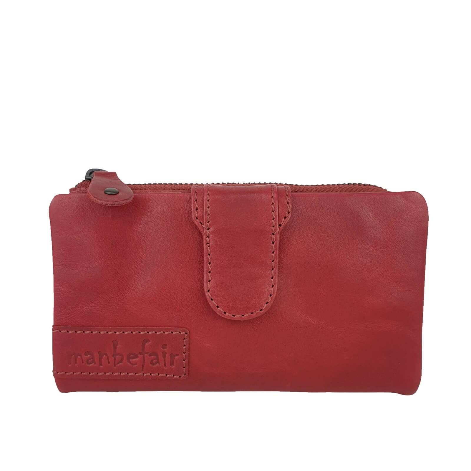 Damen Geldbörse Elisa Leder Rot | Women Wallet Geldbeutel Mit Münzfach Handmade Geldtasche Geschenk von manbefair