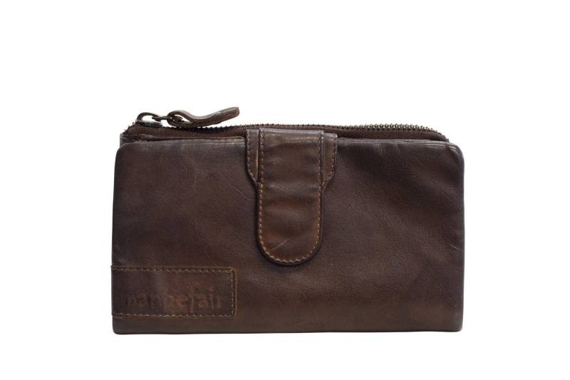 Manbefair Geldbörse Elisa Leder Schokobraun | Women Wallet Geldbeutel Damen Mit Münzfach Handmade Geschenk von manbefair