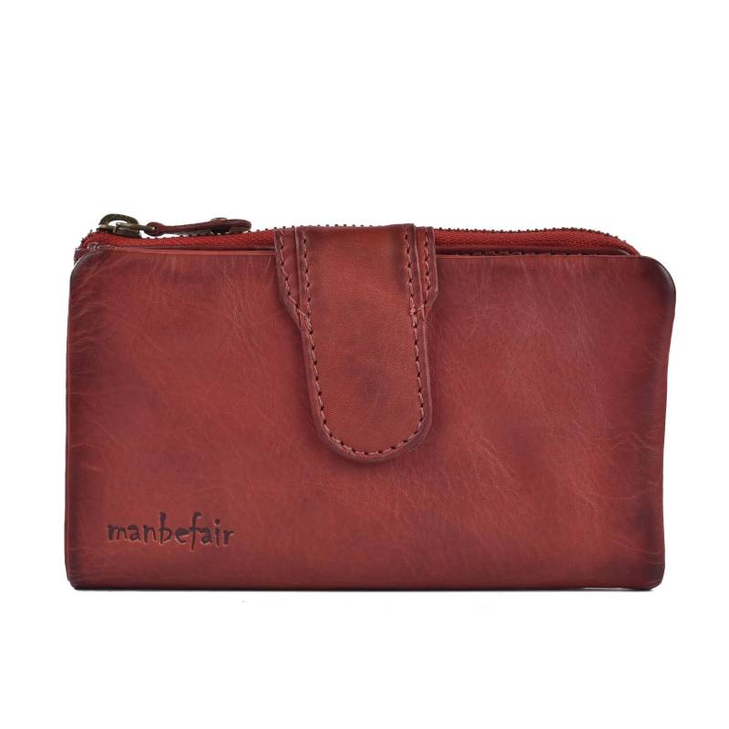 Manbefair Geldbörse Elisa Leder Rot | Women Wallet Geldbeutel Damen Mit Münzfach Handmade Geldtasche Geschenk von manbefair