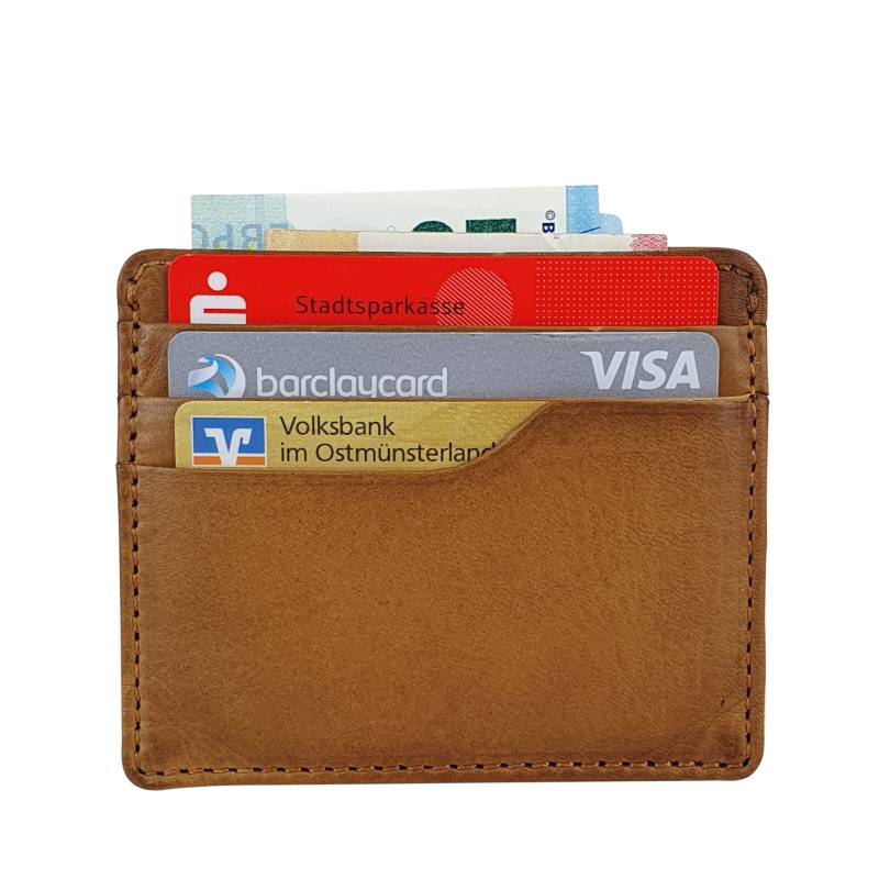 Manbefair Kleines Kartenetui Tallin Leder Cognac von manbefair