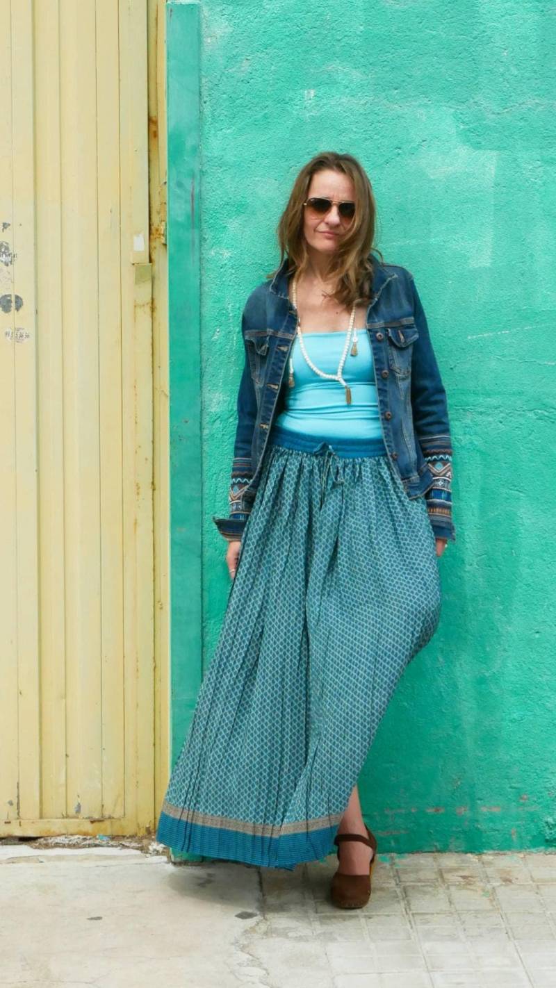 Plissierter Seidenrock von mandalacinco