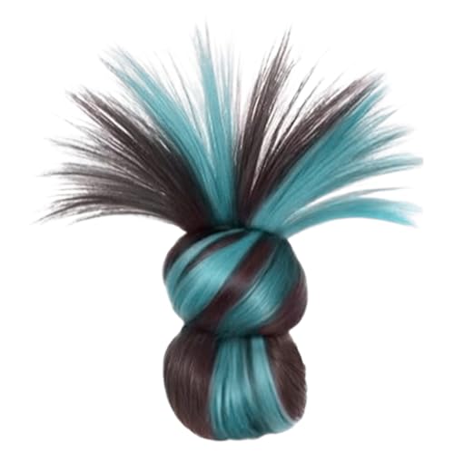 manhegari Dutt-Perücken für Damen, Pferdeschwanz-Verlängerung, gefiederte synthetische Perücke für schnelles Styling, Hochsteckfrisur, tägliches Tragen von manhegari