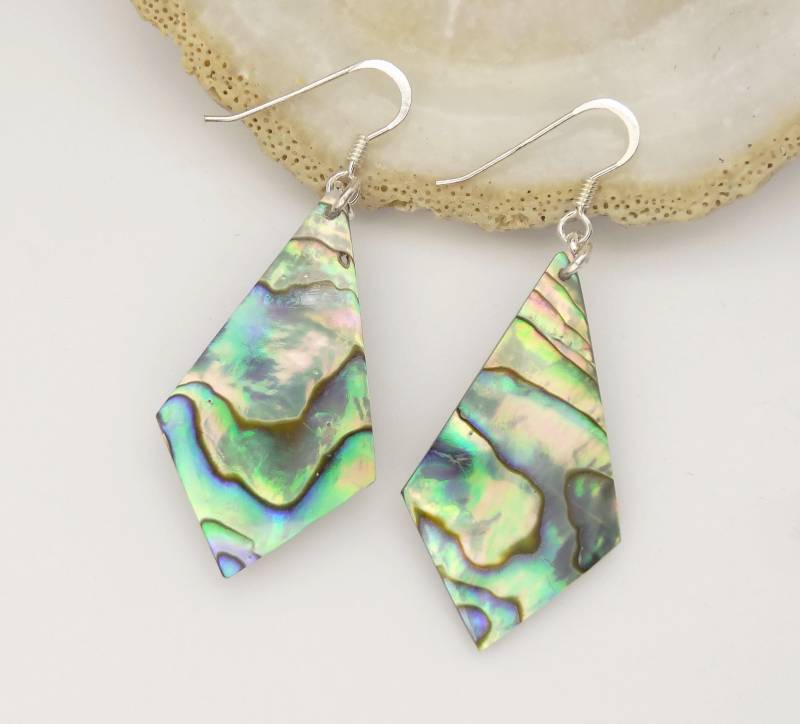 Paua Ohrhänger - Abalone Ohrringe Shell Earrings von manihikishop