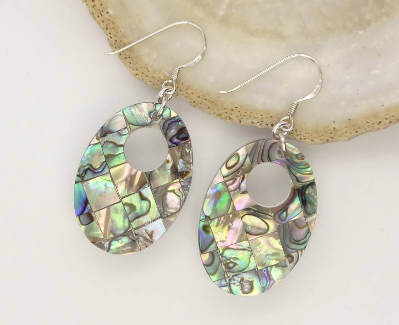Paua Ohrhänger - Abalone Ohrringe Shell Earrings von manihikishop