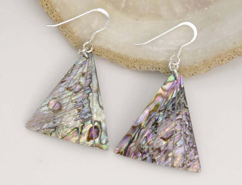 Paua Ohrhänger - Abalone Ohrringe Shell Earrings von manihikishop