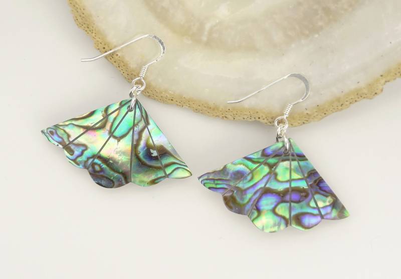 Paua Ohrhänger - Abalone Ohrringe Shell Earrings von manihikishop