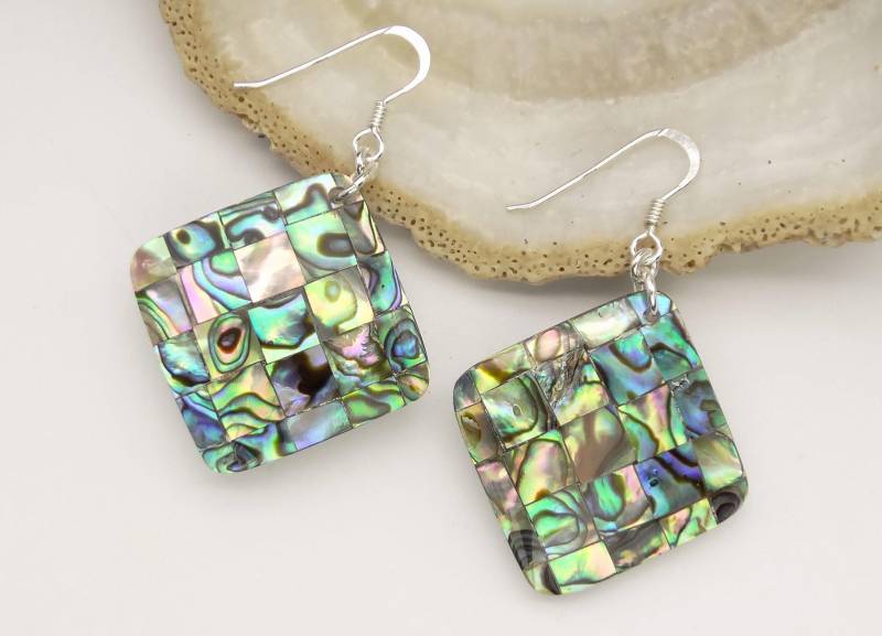 Paua Ohrhänger - Abalone Ohrringe Shell Earrings von manihikishop