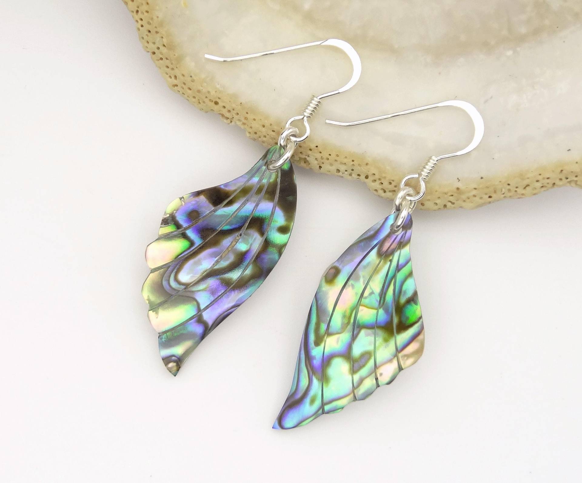 Paua Ohrhänger - Abalone Ohrringe Shell Earrings von manihikishop