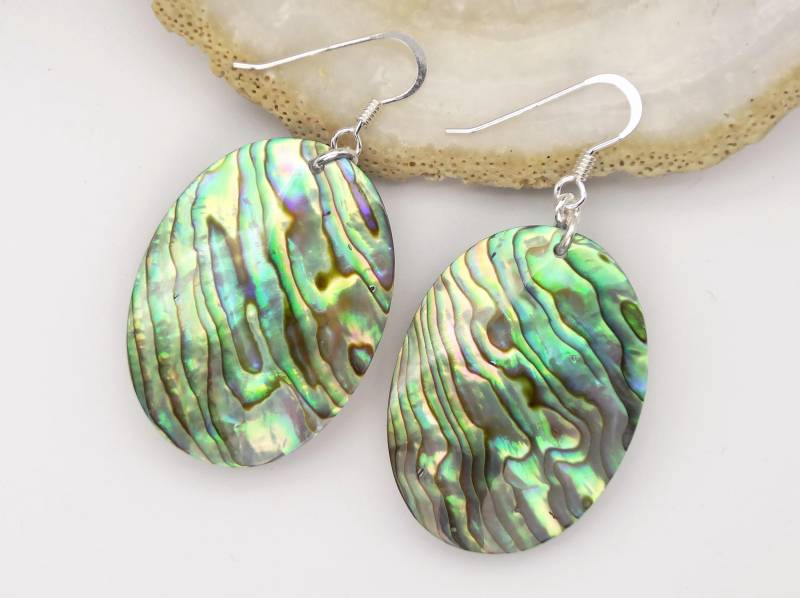 Paua Ohrhänger - Abalone Ohrringe Shell Earrings von manihikishop
