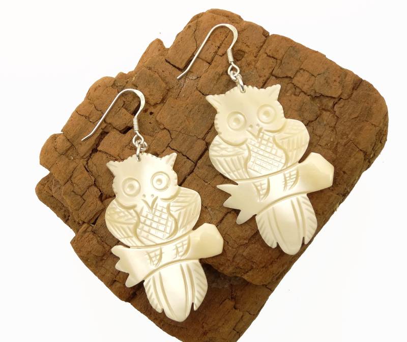 Perlmutt Ohrhänger - Mother Of Pearl Earrings von manihikishop