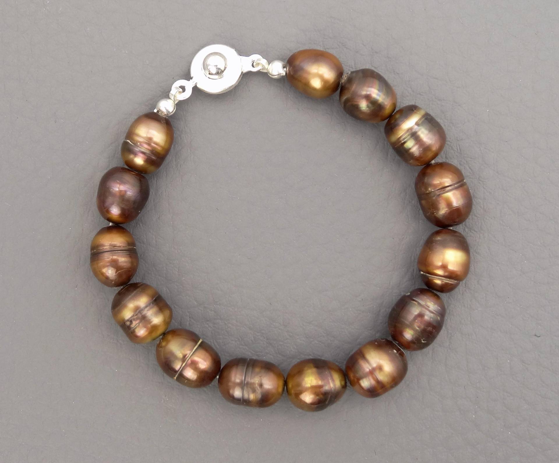 Süßwasser Perlenarmband 17, 5cm - Freshwater Pearl Bracelet 6, 9 Inches von manihikishop