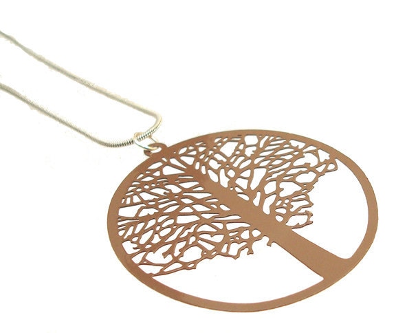 Emaillierte Filigrane Baum Anhänger in Braun Valentine Geschenk Emaillierte Filigrane Baum Anhänger in Braun Valentine Geschenk von mannmadedesigns
