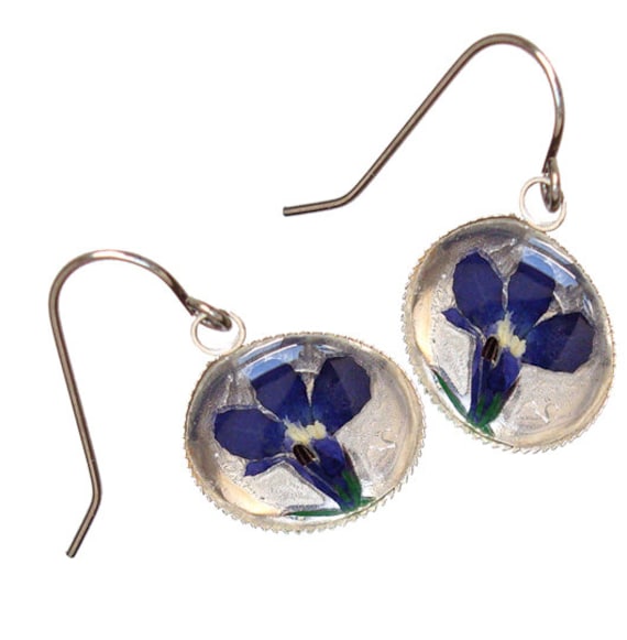 Iris Blume /sterling Silber Ohrringe von mannmadedesigns