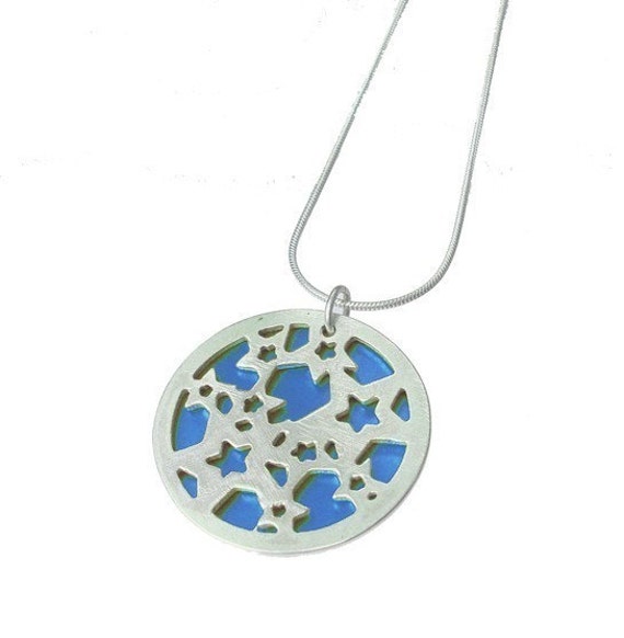 Kleine Reversible Sterne Anhänger Mit Blue Vorne Und Grün Zurück Kleine Reversible Sterne Anhänger Mit Blue Vorne Und Grün Zurück von mannmadedesigns