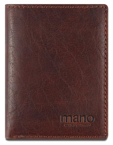 mano Don Simon Kartenetui mit Scheinfach 7CC – Herren Leder Kreditkartenetui - Credit Card Holder Wallet, Braun von mano