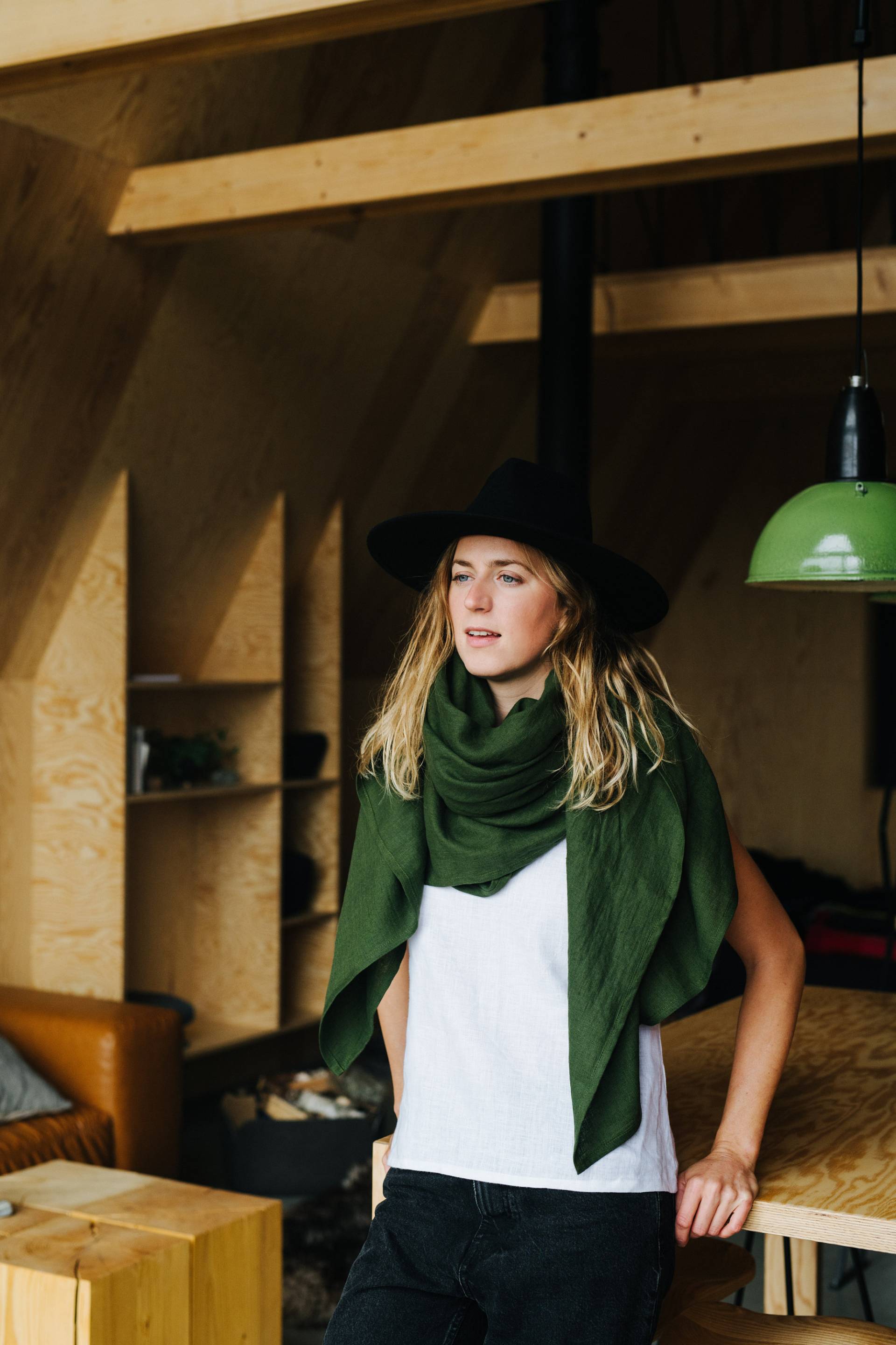 Amsterdamer Schal - Leinenschal Damen Unisex Für Männer Winter Versandfertig von mantaikotai