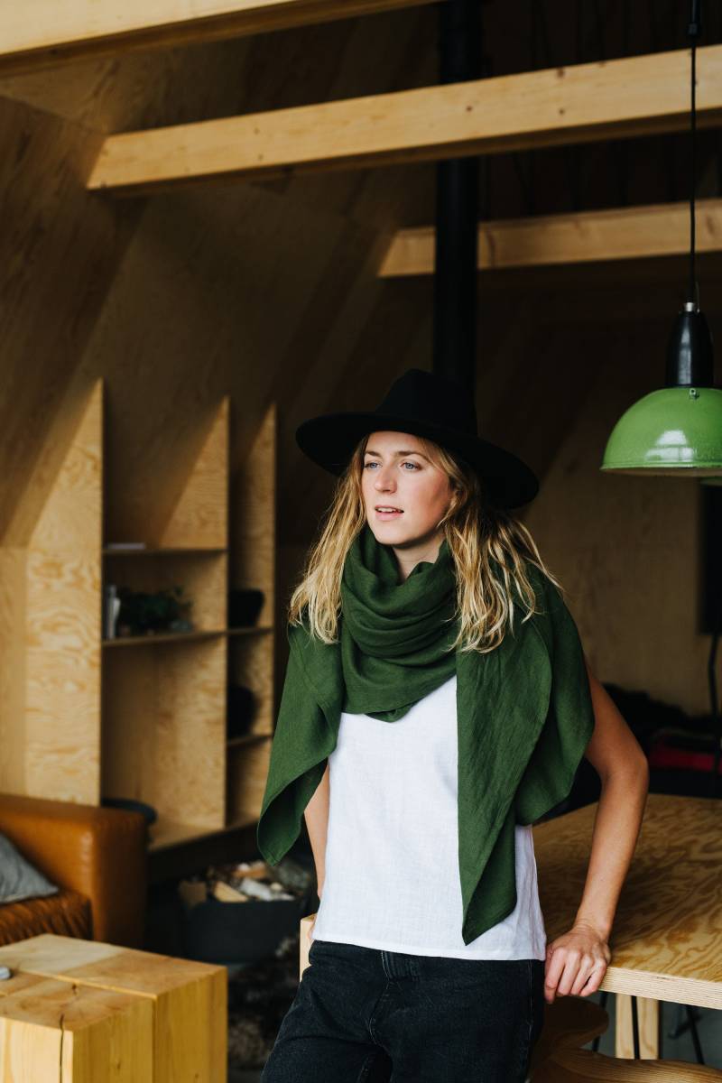 Amsterdamer Schal - Leinenschal Damen Unisex Für Männer Winter Versandfertig von mantaikotai