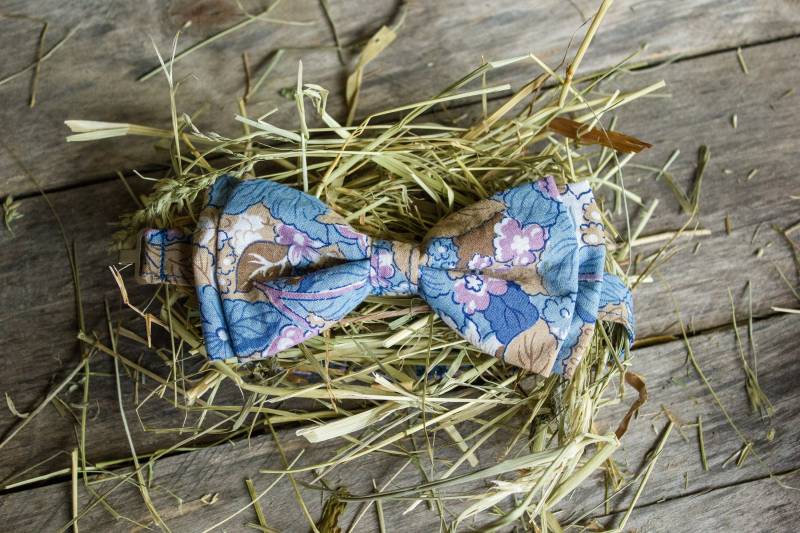 Hochzeits-Fliege - Rustikale Fliege Floral Blaue Für Männer Herren Jungs Geburtstag-Fliege von mantaikotai