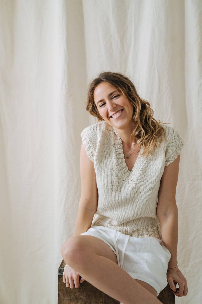 Iris Weste, Gestrickte Wollweste, Weiße V-Ausschnitt Pullover, Winter Wolle Chunky Hand Übergroße Wollweste von mantaikotai