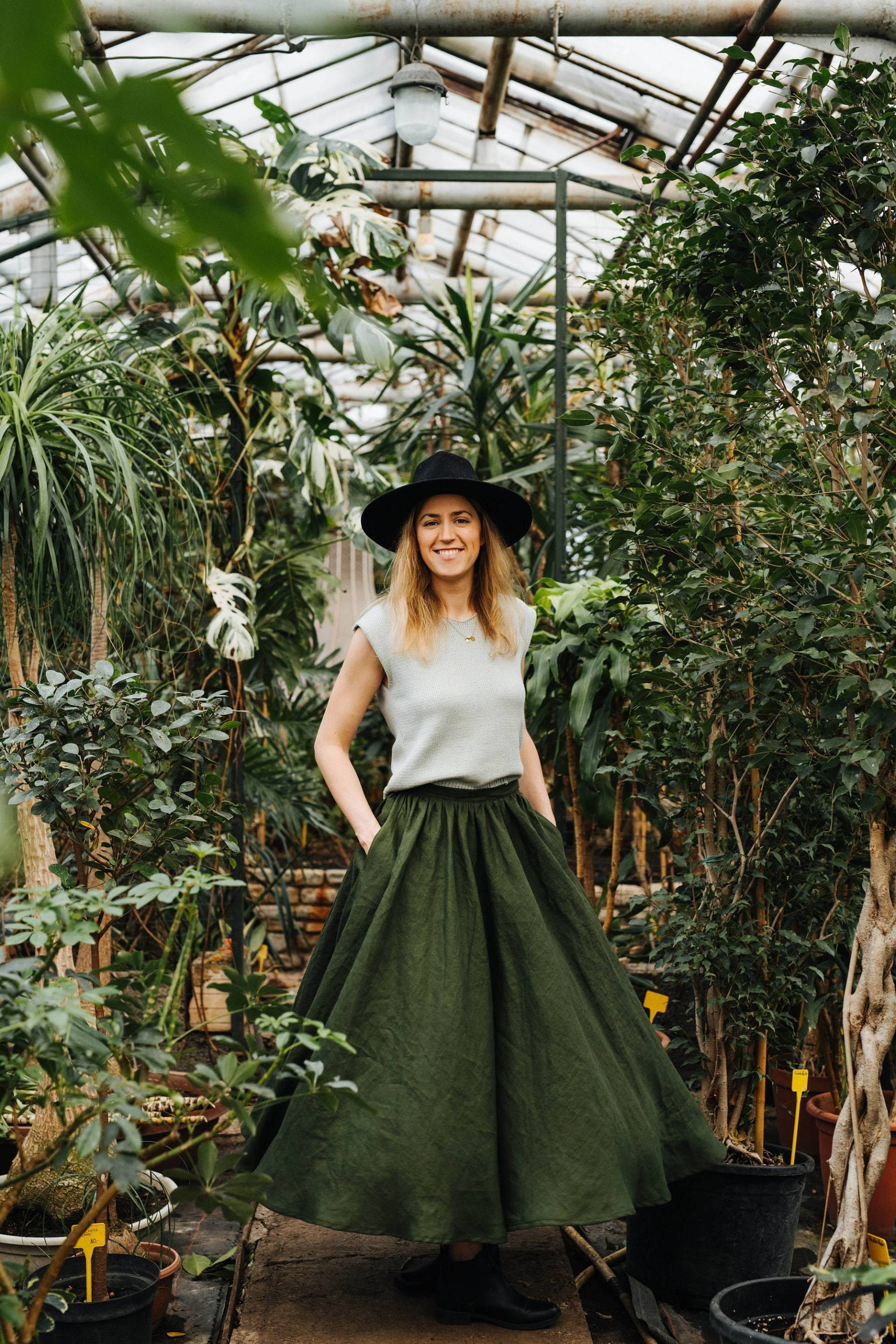 Mumbai Top, Gestricktes Leinen Crop Leinenbluse, Kurzes Frauen Sommer Graues Strick von mantaikotai