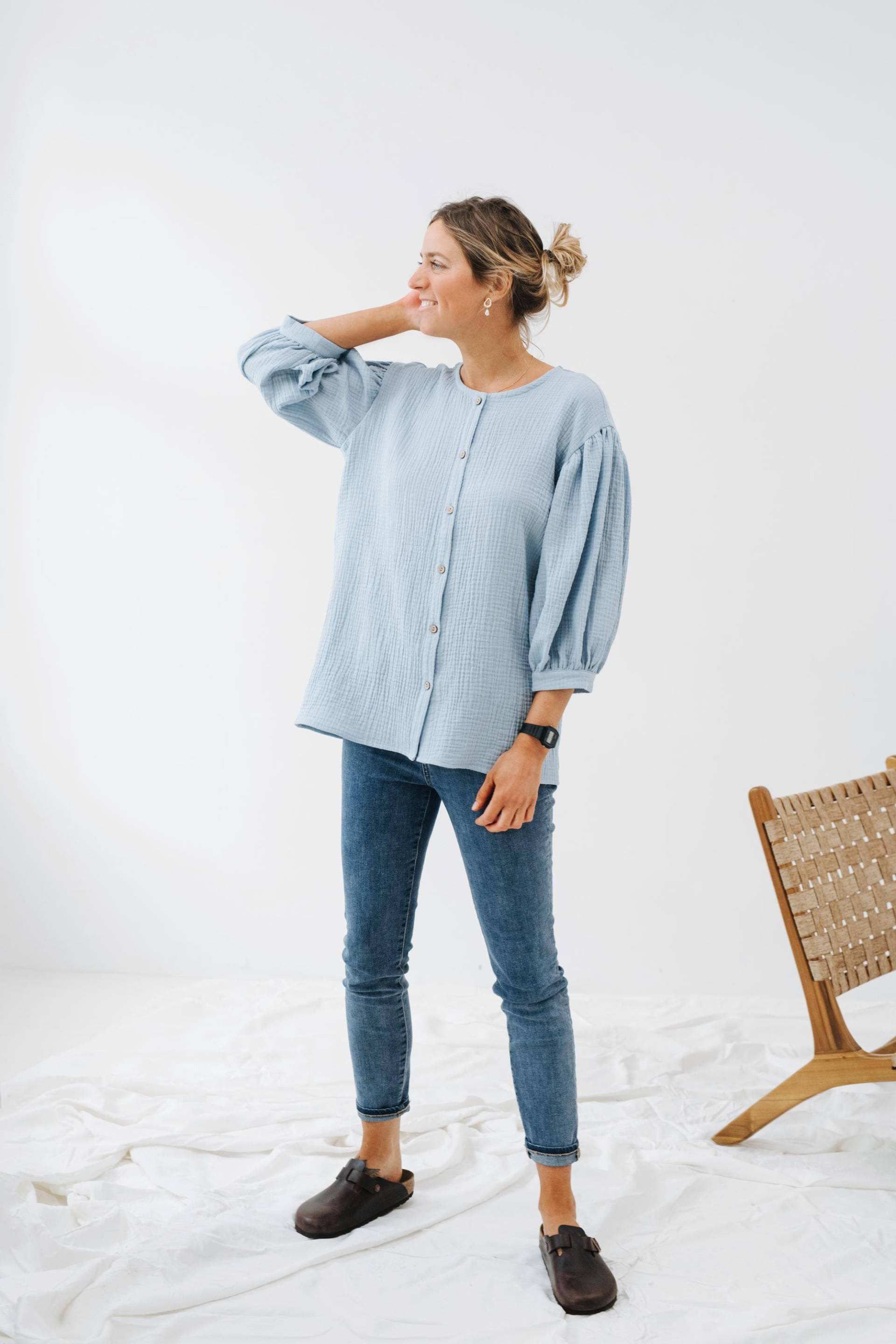 Musselin Shirt von mantaikotai