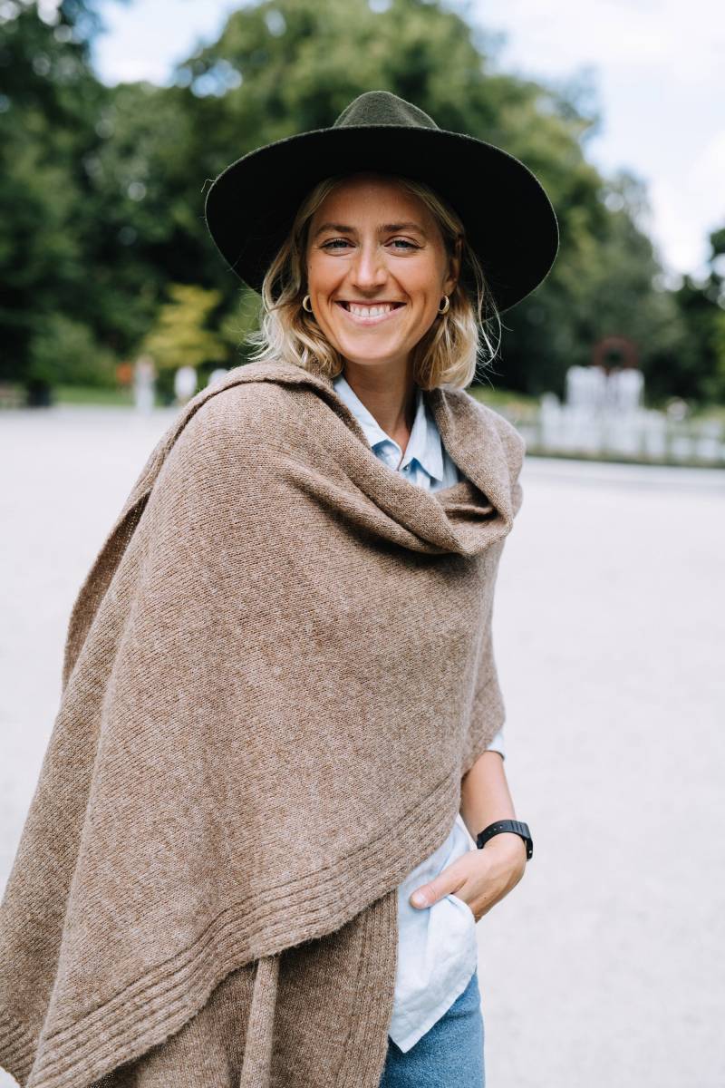 Nikolausschal - Großer Wollschal Winter Wollseide Schal Weicher Alpaka Gestrickter Kuschelige Wolldecke Handgemacht von mantaikotai