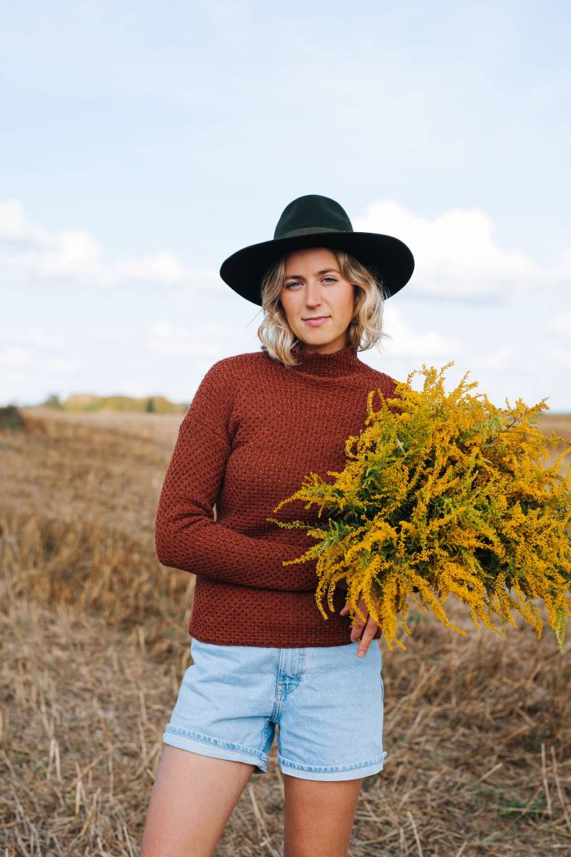 Phoenix Pullover, Alpaka Wolle Hand Gestrickter Kurzer Oversized Loose Fit Frauen Pullover von mantaikotai