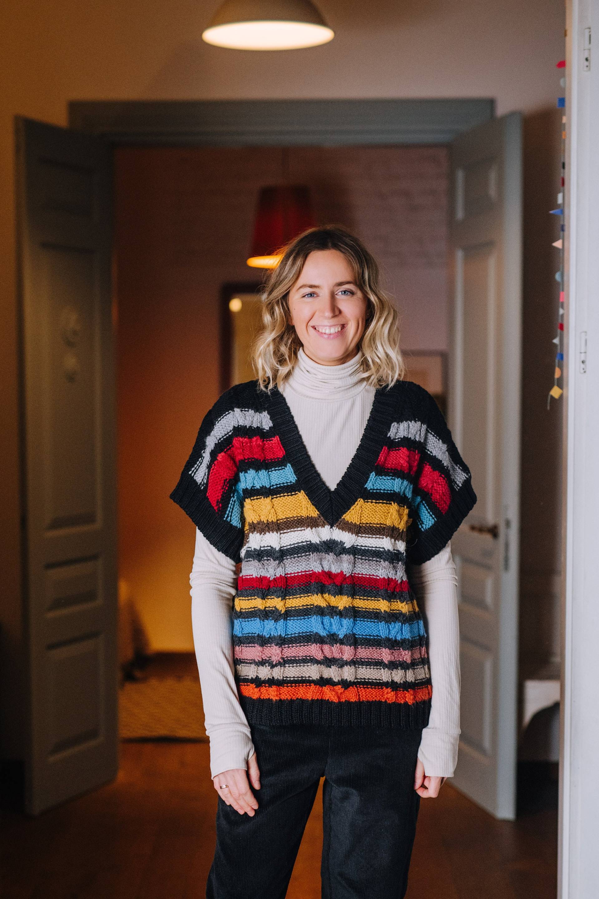 Sternenweste, Frauen Wollweste, Übergroße Strickweste, Bunte Winterwolle Weste, Männer Wolle Handgestrickte Warme Weste von mantaikotai