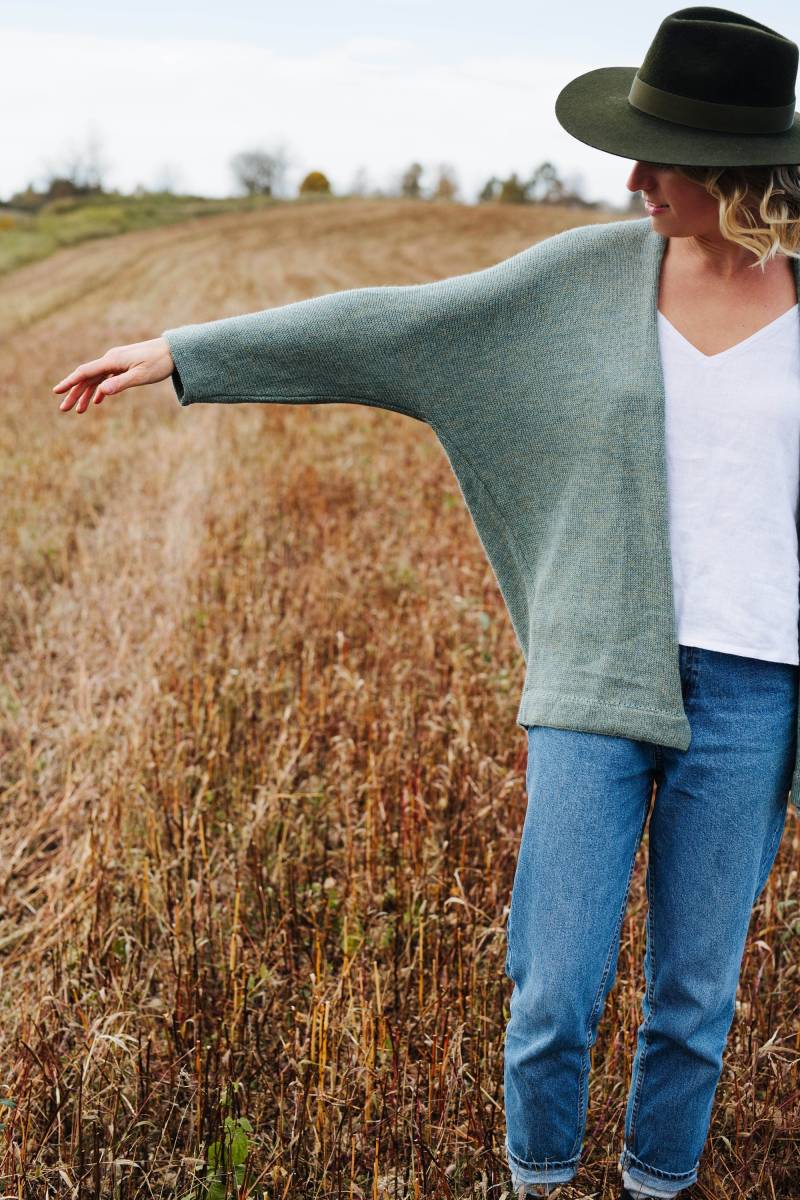 strickjacke - Alpaka Wolle Damen Grüne Winter Wollpullover Boho Hand Gestrickt von mantaikotai