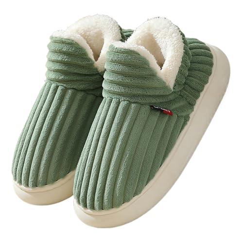 Hausschuhe für Damen | Rutschfeste Pantoffeln mit orthopädischen Sohlen,Flauschige Indoor-Outdoor-Hausschuhe für den Winter, Herren-Damen-Hausschuhe Manting von manting