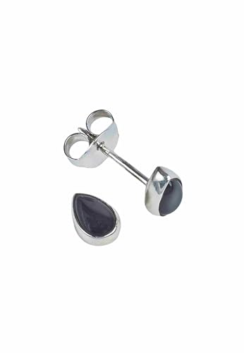Ohrstecker 925 Silber Onyx schwarzer Stein Edelstein Ohrringe echt Silber Damen Sterling Silber Stecker Geschenk (MOS-101-03) von mantraroma