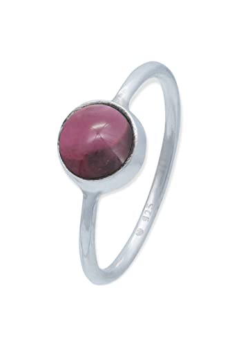 Ring 925 Silber Granat roter Stein Edelstein echt Silber Damen Sterling Silber Geschenk (MRG-078-02-(54)) von mantraroma