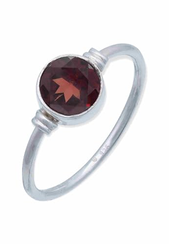 Ring 925 Silber Granat roter Stein Edelstein echt Silber Damen Sterling Silber Geschenk von mantraroma