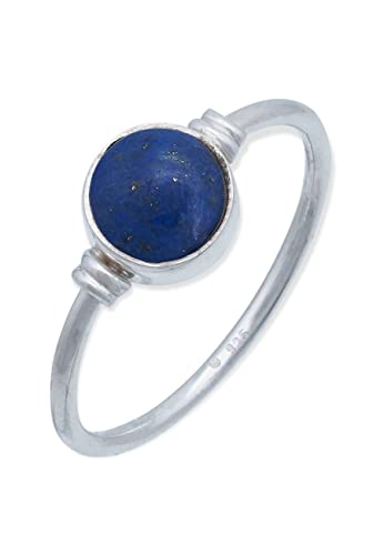 Ring 925 Silber Lapis Lazuli blauer Stein Edelstein echt Silber Damen Sterling Silber Geschenk (MRG-191-06-(50)) von mantraroma