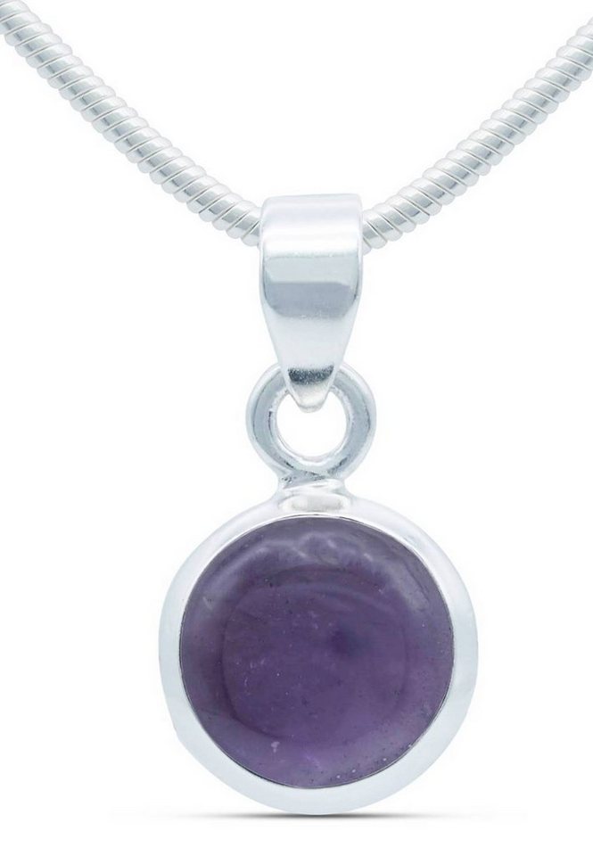 mantraroma Kette mit Anhänger 925er SilbermitAmethyst von mantraroma