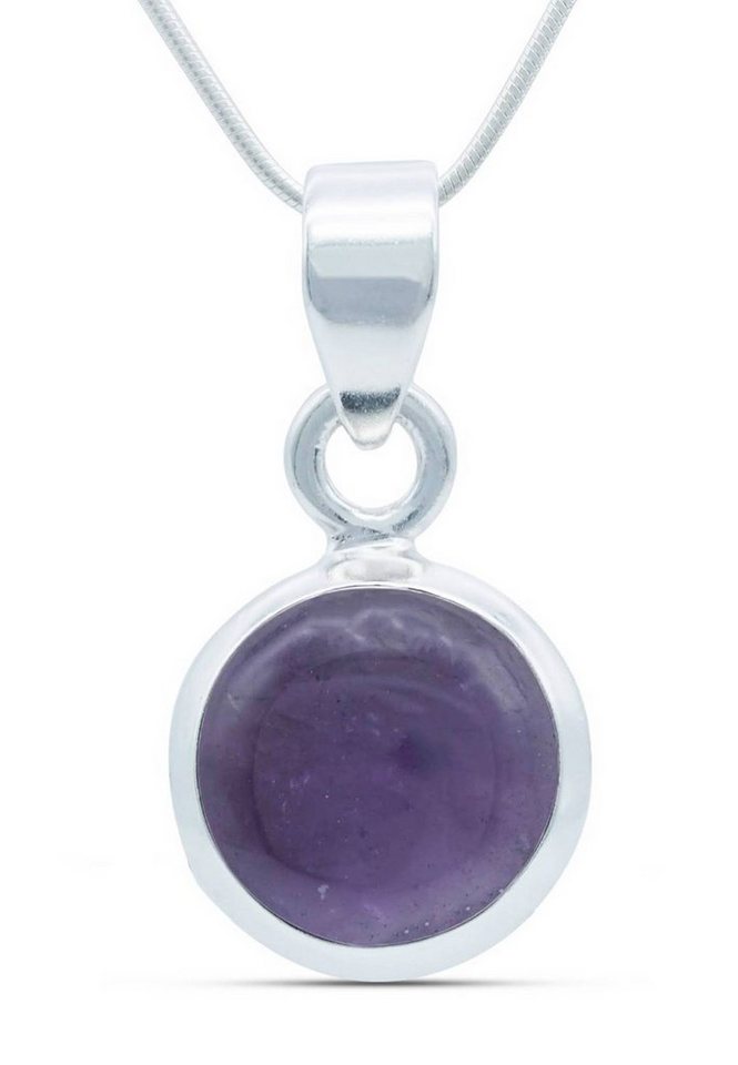 mantraroma Kette mit Anhänger 925er SilbermitAmethyst von mantraroma