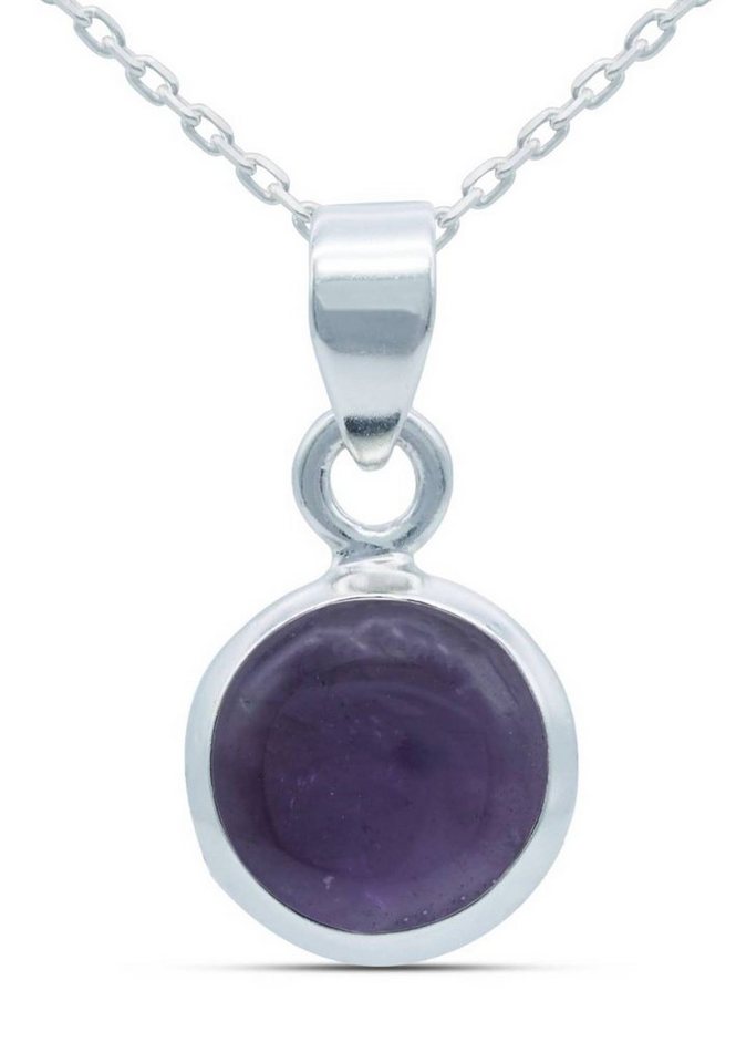 mantraroma Kette mit Anhänger 925er SilbermitAmethyst von mantraroma