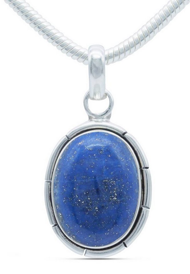 mantraroma Kette mit Anhänger 925er SilbermitLapis Lazuli von mantraroma