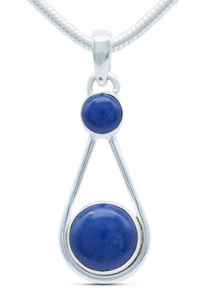 mantraroma Kette mit Anhänger 925er SilbermitLapis Lazuli von mantraroma