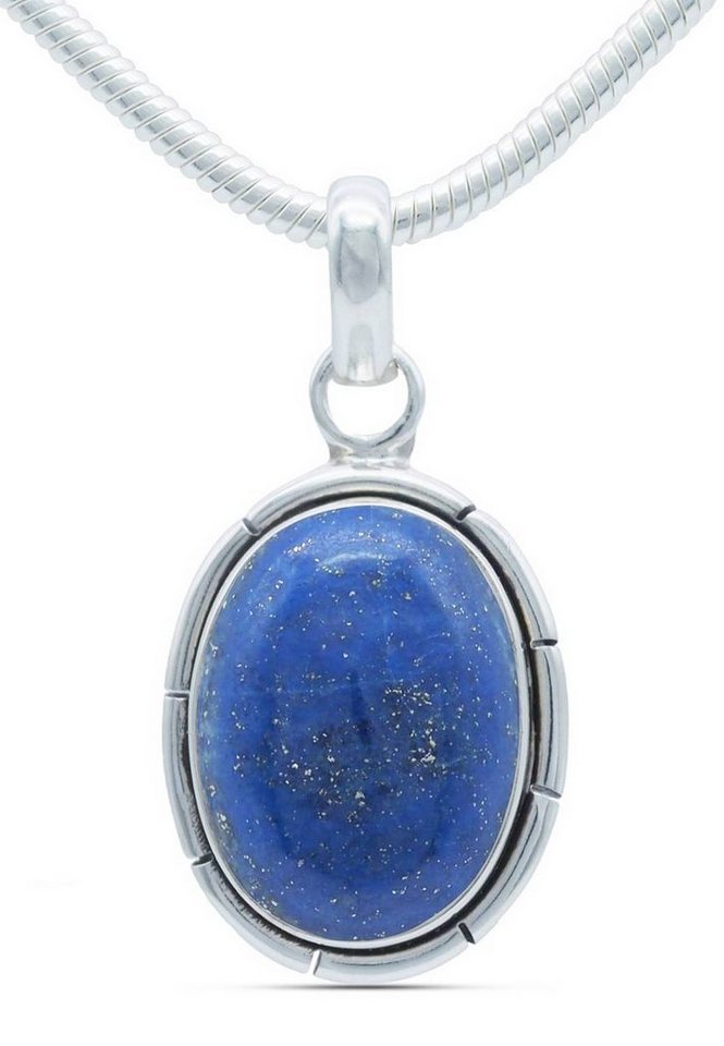 mantraroma Kette mit Anhänger 925er SilbermitLapis Lazuli von mantraroma