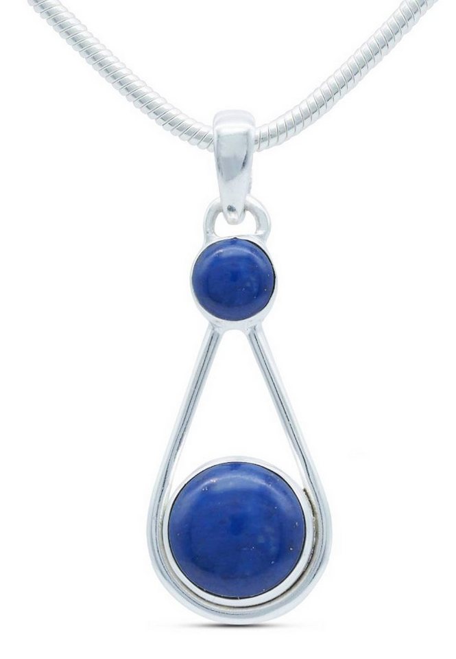 mantraroma Kette mit Anhänger 925er SilbermitLapis Lazuli von mantraroma