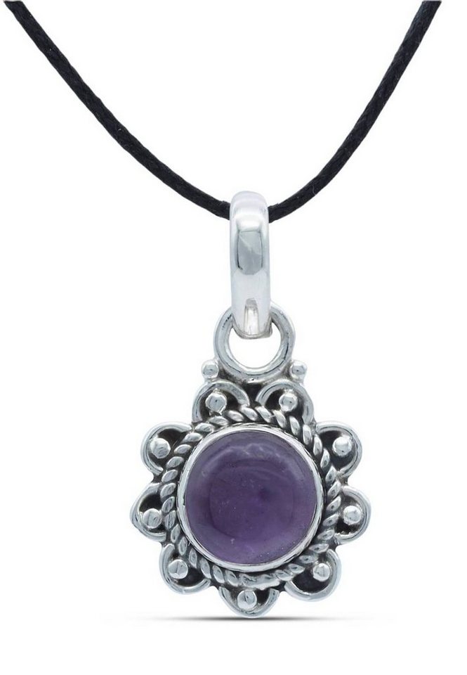 mantraroma Kettenanhänger 925er Silber mit Amethyst von mantraroma