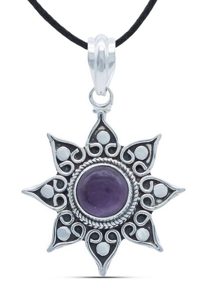 mantraroma Kettenanhänger 925er Silber mit Amethyst von mantraroma