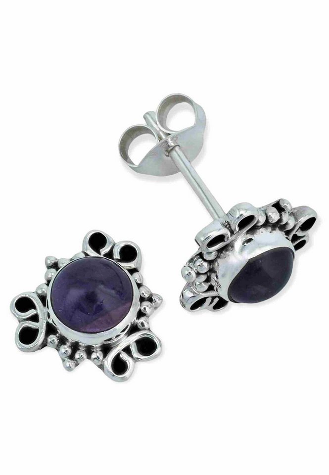 mantraroma Paar Ohrstecker ONDA aus 925 Silber mit Amethyst (Paar, Paar Ohrringe mit Schmuckbeutel), 925 Sterling Silber Ohrringe für Damen mantraroma Paar Ohrstecker ONDA aus 925 Silber mit Amethyst (Paar, Paar Ohrringe mit Schmuckbeutel), 925 Sterling Silber Ohrringe für Damen von mantraroma