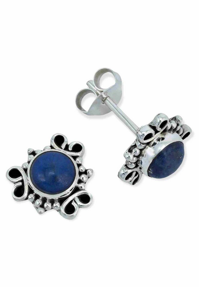 mantraroma Paar Ohrstecker ONDA aus 925 Silber mit Lapis Lazuli (Paar, Paar Ohrringe mit Schmuckbeutel), 925 Sterling Silber Ohrringe für Damen mantraroma Paar Ohrstecker ONDA aus 925 Silber mit Lapis Lazuli (Paar, Paar Ohrringe mit Schmuckbeutel), 925 Sterling Silber Ohrringe für Damen von mantraroma
