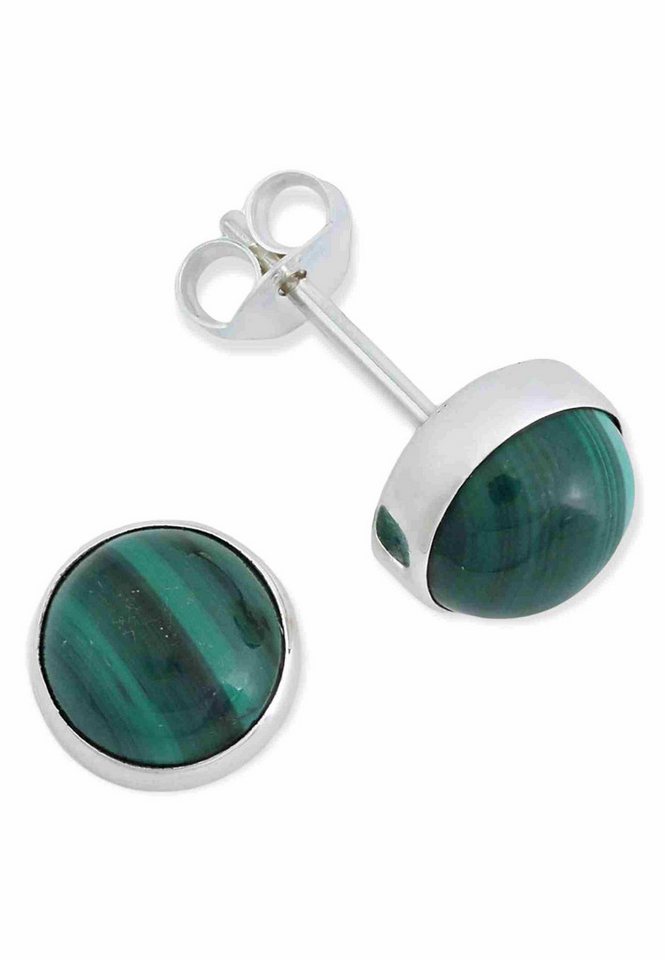 mantraroma Paar Ohrstecker SAMA rund medium aus 925 Silber mit Malachit (Paar, Paar Ohrringe mit Schmuckbeutel), 925 Sterling Silber Ohrringe für Damen mantraroma Paar Ohrstecker SAMA rund medium aus 925 Silber mit Malachit (Paar, Paar Ohrringe mit Schmuckbeutel), 925 Sterling Silber Ohrringe für Damen von mantraroma