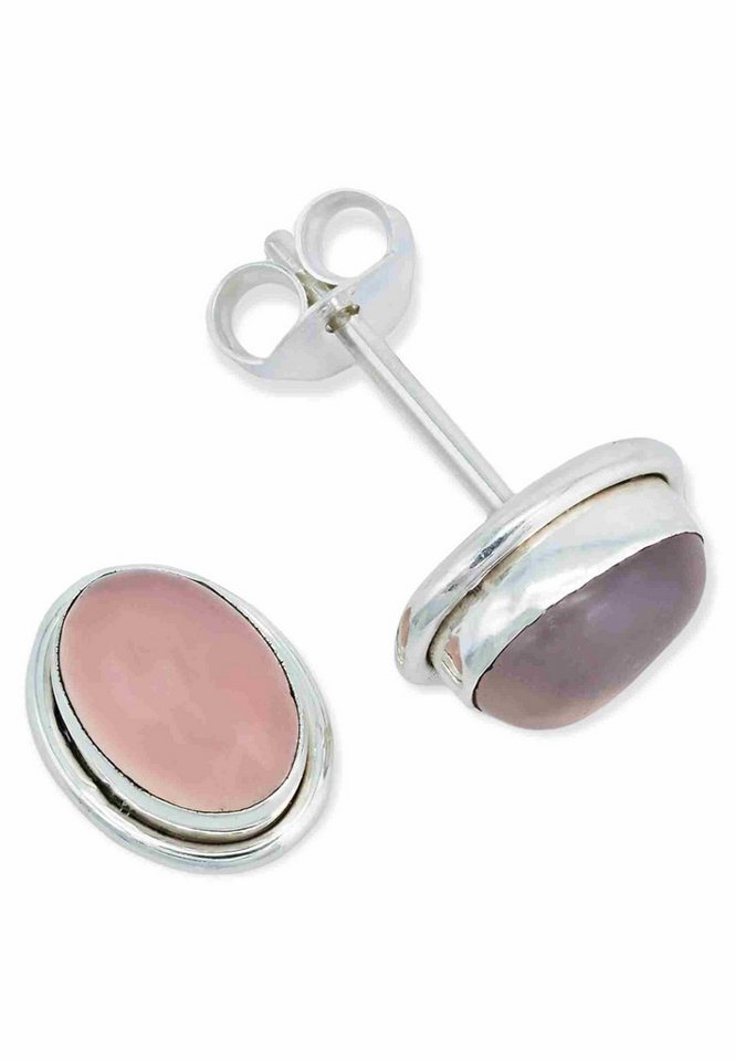 mantraroma Paar Ohrstecker SARALA oval klein aus 925 Silber mit Rosenquarz (Paar, Paar Ohrringe mit Schmuckbeutel), 925 Sterling Silber Ohrringe für Damen mantraroma Paar Ohrstecker SARALA oval klein aus 925 Silber mit Rosenquarz (Paar, Paar Ohrringe mit Schmuckbeutel), 925 Sterling Silber Ohrringe für Damen von mantraroma